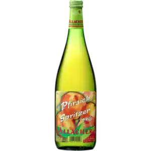 Foto für Allacher Pfirsich Spritzer weiß Flasche (1 Liter)