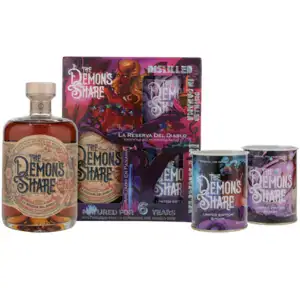 Foto für Demons Share Rum 6 Years La Reserva del Diablo mit 2 Dosen Flasche (0,7 Liter)